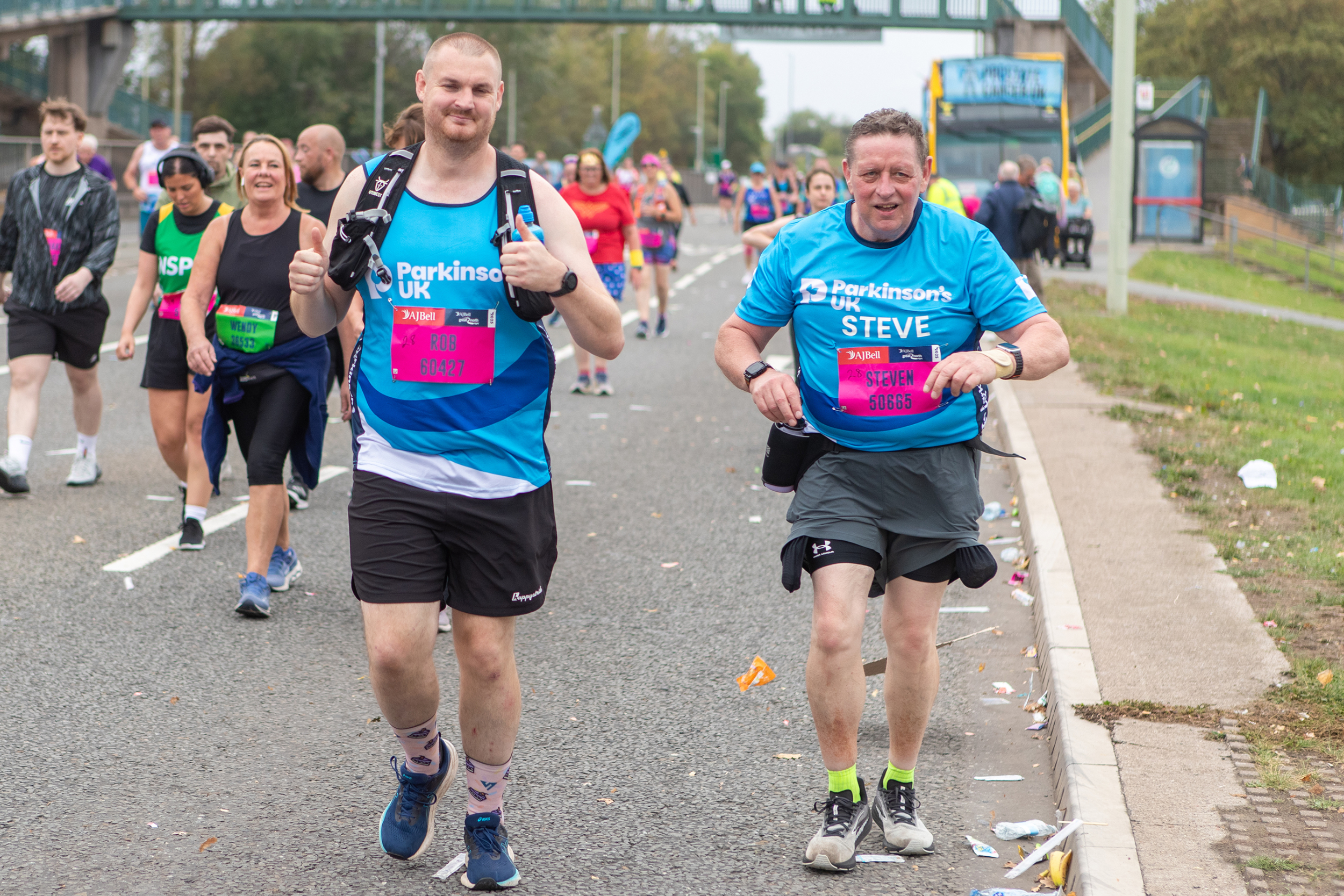 Runner taking part in the Great North Run